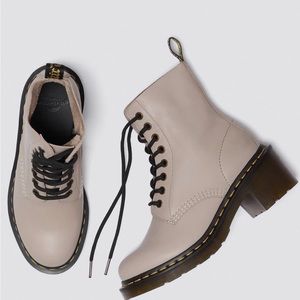 Dr. Martens Clemency Wanama boots in Natural Virginia leather